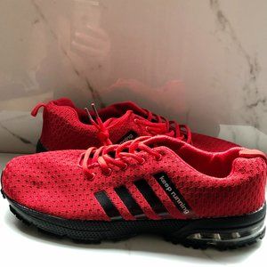 Brand new red running shoes